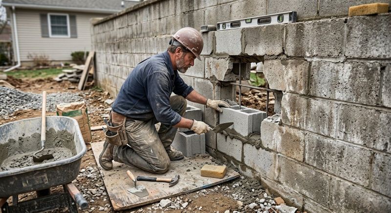 Block Wall Repair in Pickens County, GA