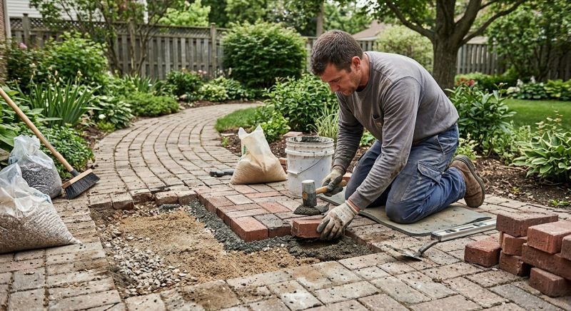 Brick Driveway Repair in Canton, GA