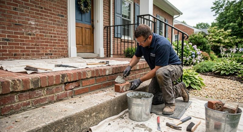 Brick Stairs Repair in Cobb County, GA