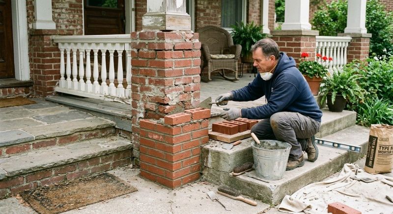 Brick Stairs Repair in Forsyth County, GA