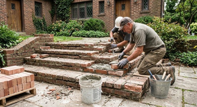 Brick Stairs Repair in Canton, GA