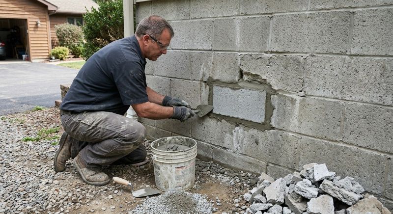 Cinder Block Wall Repair in Jasper, GA