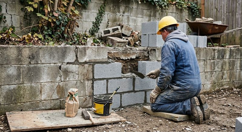 Concrete Block Repair in Woodstock, GA
