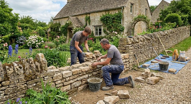 Stone Wall Repair in Kennesaw, GA