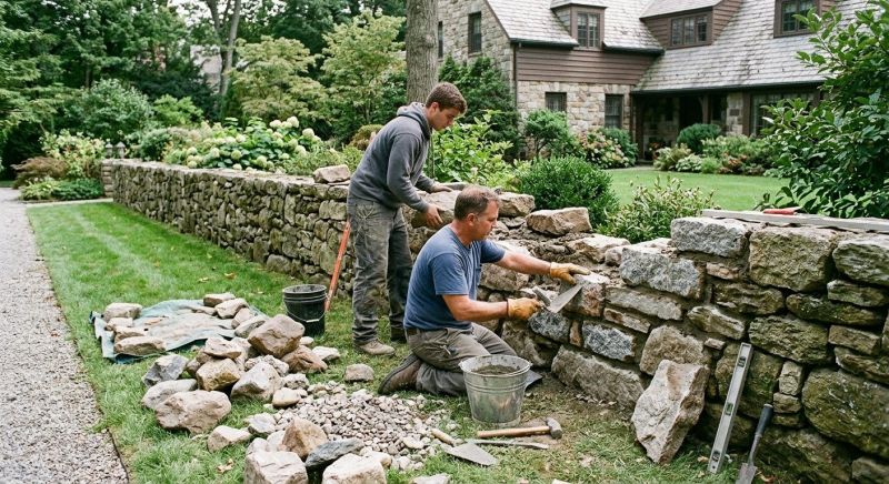 Stone Wall Repair in Pickens County, GA